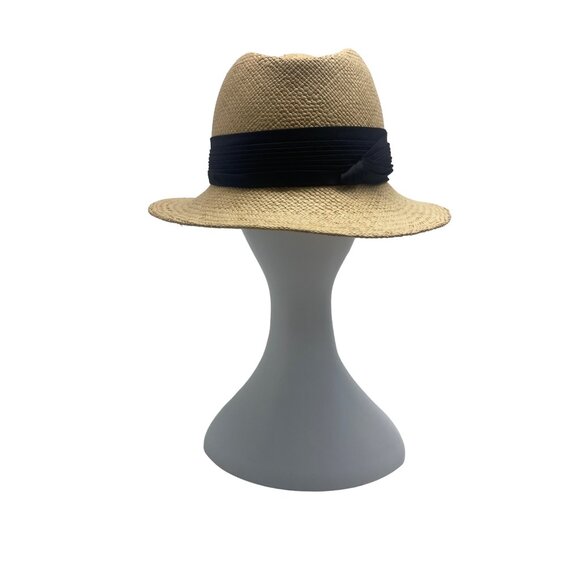 Betmar Straw Fedora Hat With Black Band For Men & Women - Picture 7 of 10